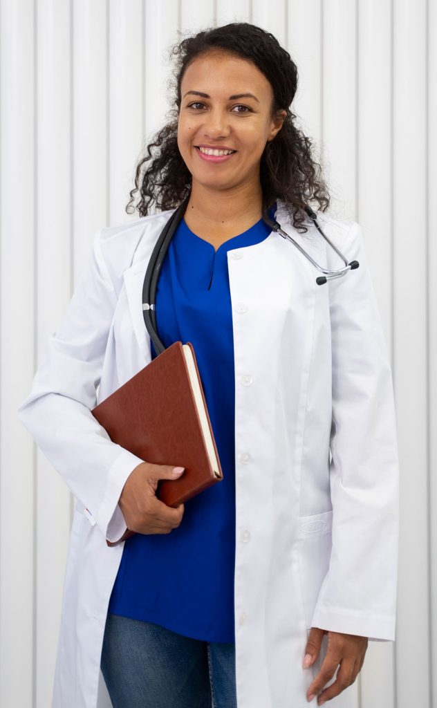 Doctor holding notebook